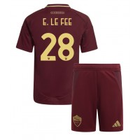 Camisa de time de futebol AS Roma Enzo Le Fee #28 Replicas 1º Equipamento Infantil 2024-25 Manga Curta (+ Calças curtas)